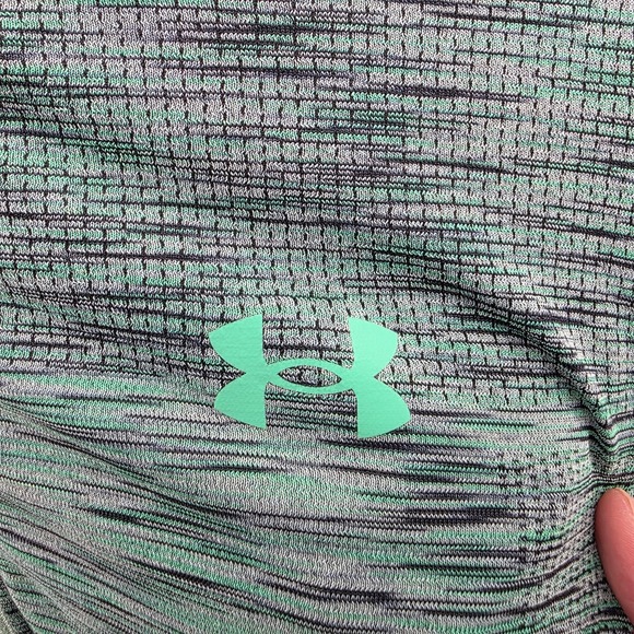 Men's Under Armour Long Sleeve Green Seamless Half Zipper Medium - Picture 3 of 7